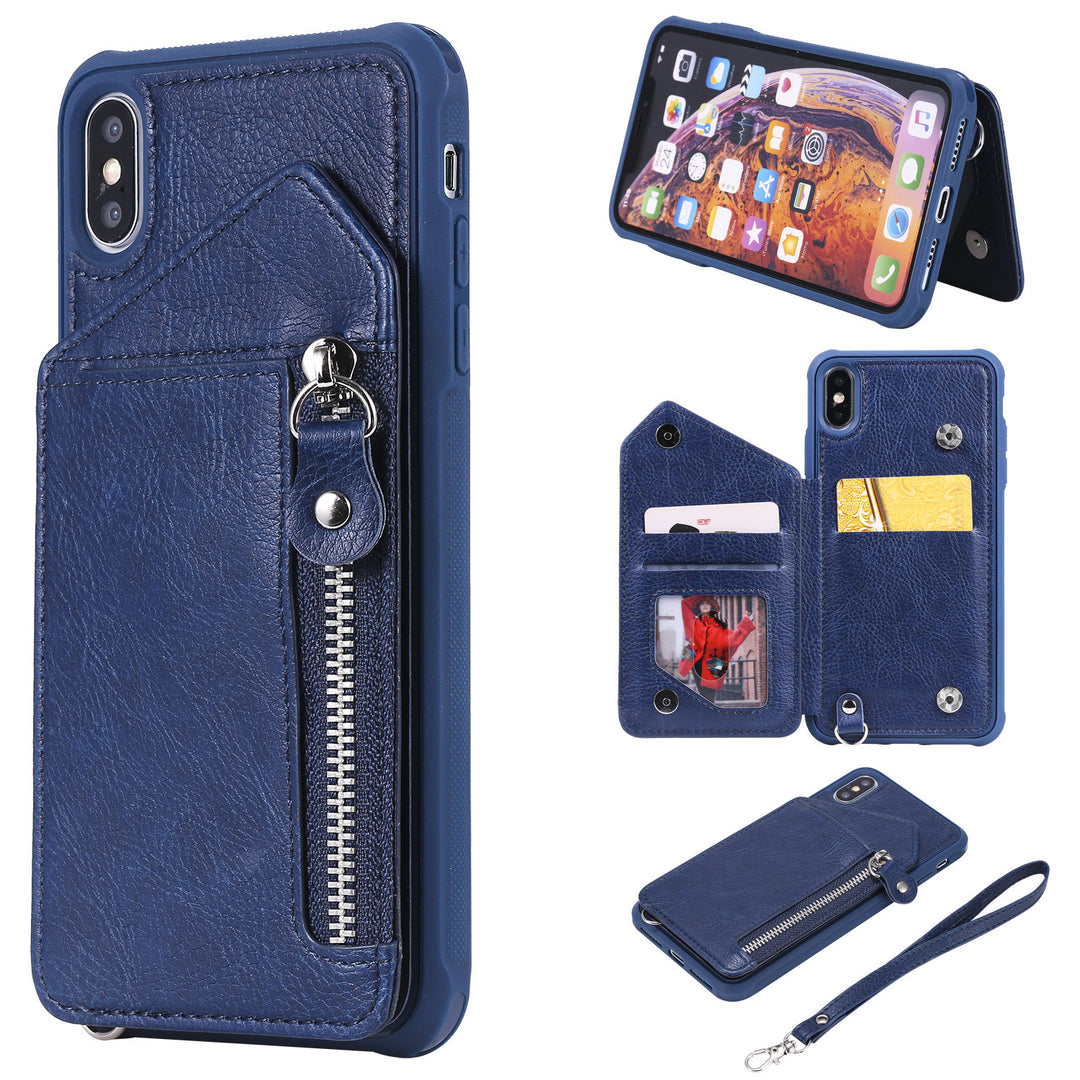 Compatible with Apple, Suitable For Iphone Back Cover Card Protective Holster