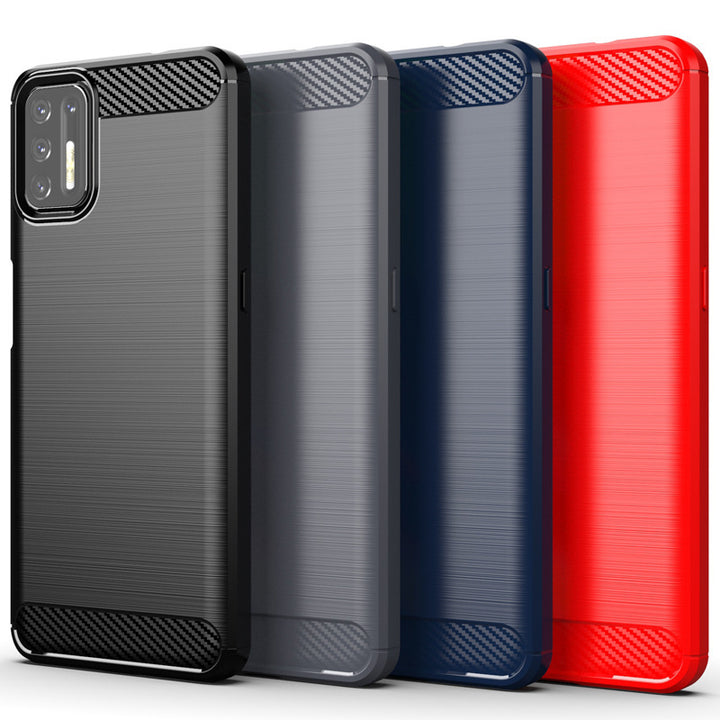 Geschikt voor Moto G9Plus mobiele telefoon hoes E7Plus Silicone Mobiele telefoon Case G9play Borstelde anti-fall All-Inclusive Soft Shell
