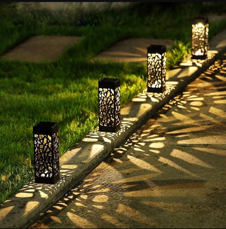 Güneş bahçe yolu ışıkları bahçe fener dekorasyon açık yol ışığı kablosuz su geçirmez gece led güneş lambası için çim lambası