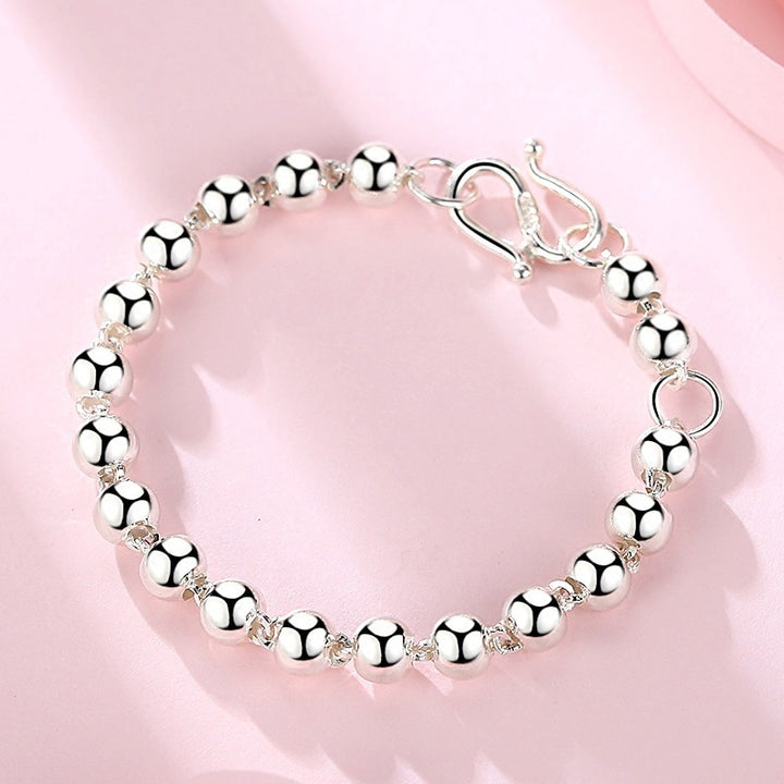 Sterling Silver Children's Transfer Beads Round Bead Bracelet