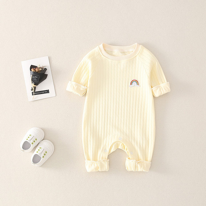 Fashionable And Simple Rainbow Baby Jumpsuit