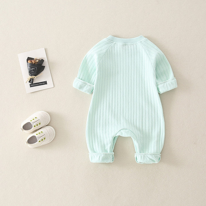 Modieuze en eenvoudige regenboog baby jumpsuit