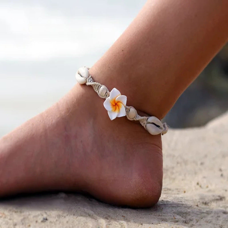 Strand Barfuß Armband Knöchel Seaell Ankett für Frauen Fußschmuck