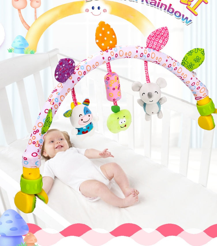 Детские музыкальные мобильные игрушки для постельных колясок плюшевые детские гремучие игрушки для детских игрушек 0-12 месяцев младенец