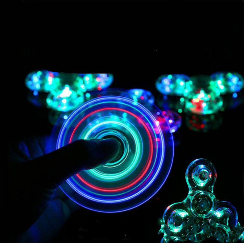 Luminous LED Light Fidget Spinner Hand Top Spinners glød i mørkt lys