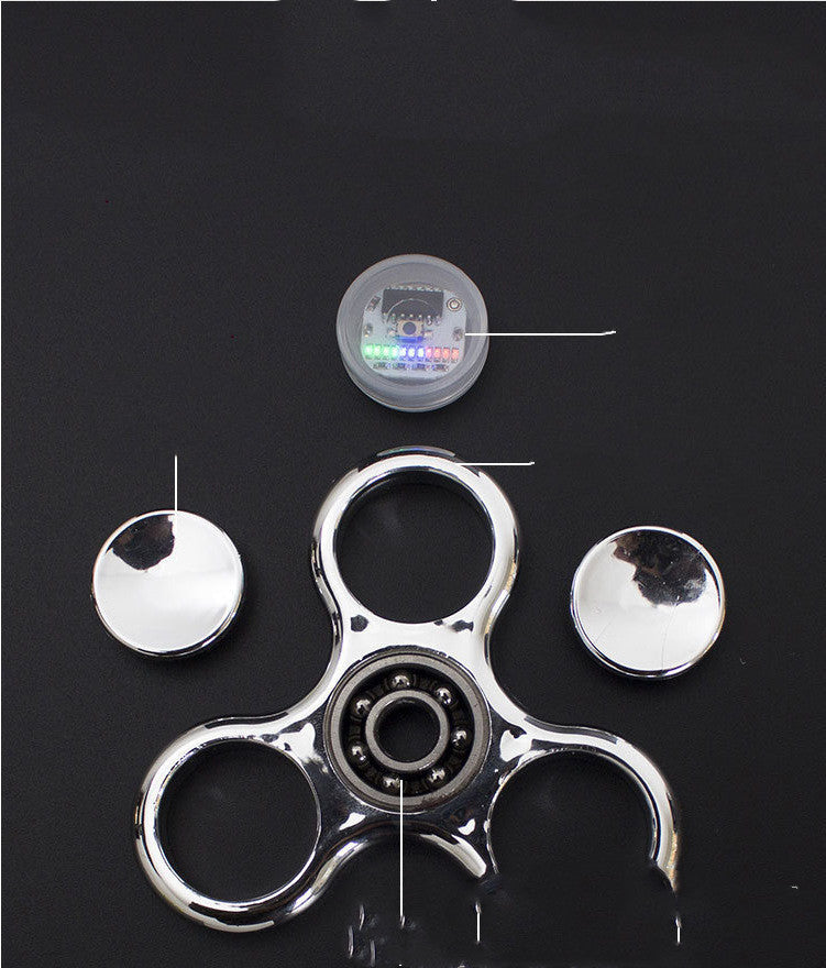 Luminoso LED Light Fidget Spinner Top Spinners brilla en luz oscura