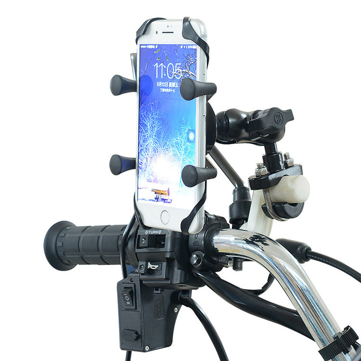 Motorfiets Mobiele telefoon Bracket Modification Electric Bike Bicycle Accessories Aluminium Legering Basisbeugel