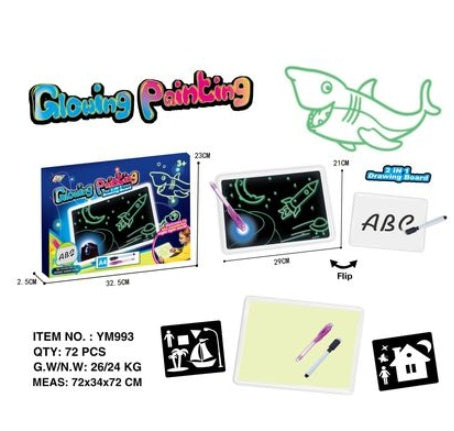 Pad di disegno per giocattoli educativo 3D Magic 8 Effetti Light Effetti Puzzle SketchPad