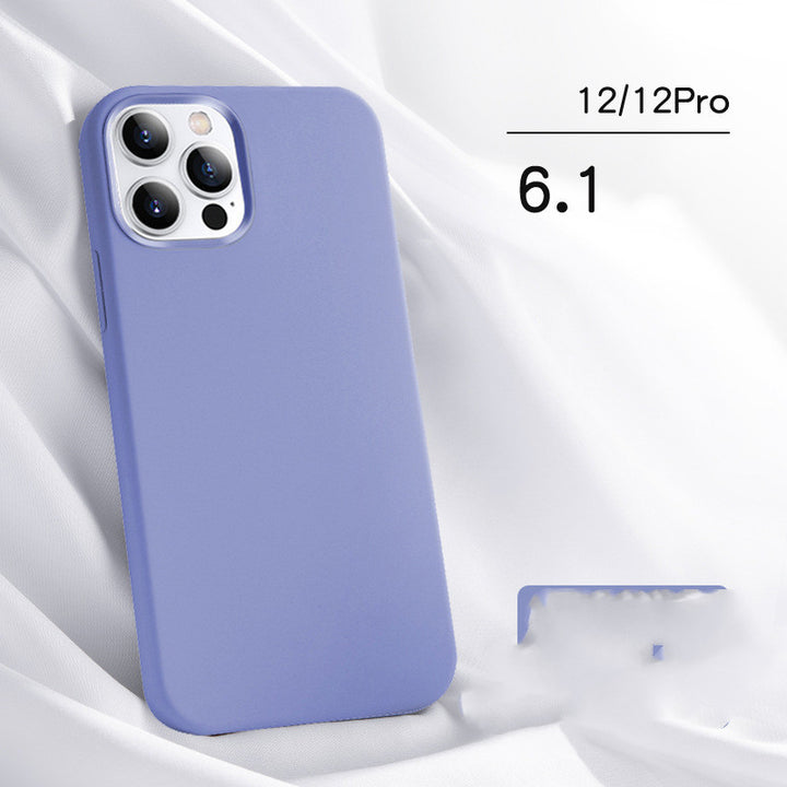 Kompatibel med Apple, egnet for iPhone12 mobiltelefonveske Apple 12 beskyttelsesveske ekte flytende silikon mobiltelefonveske