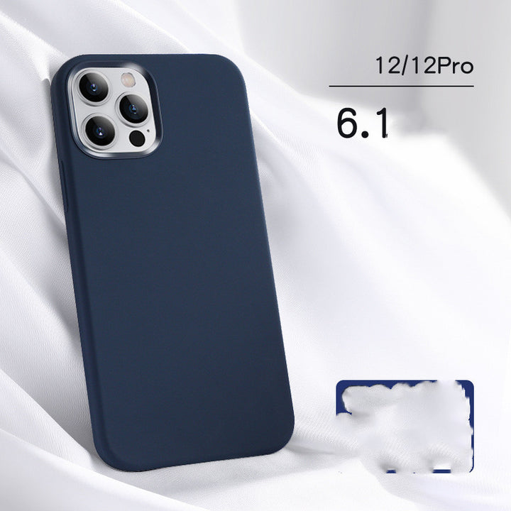 Apple ile uyumlu, iPhone12 cep telefonu kasası için uygun Apple 12 koruyucu kasa gerçek sıvı silikon cep telefonu kasası