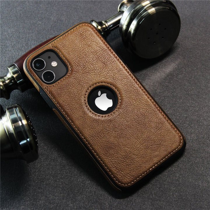 Car Line Leather Grain Stitching Mobile Phone Case All-inclusive Protective Cover