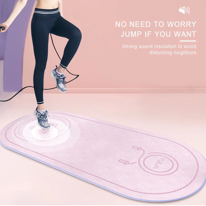 Fitness Mat Elastikiyet Halat Mat Dayanıklı Dış Mekan Mat Vücut Çizgisi Slip Olmayan Mat Egzersiz Sessiz Yoga Mat Yüksek Yoğunluk Kartı