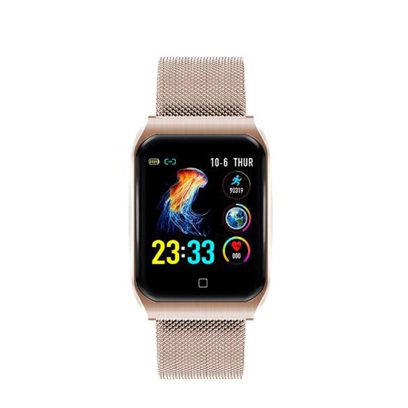 F9 Color Screen Smart Bracelet grand écran métal ceinture de la fréquence cardiaque de pression artérielle étanche