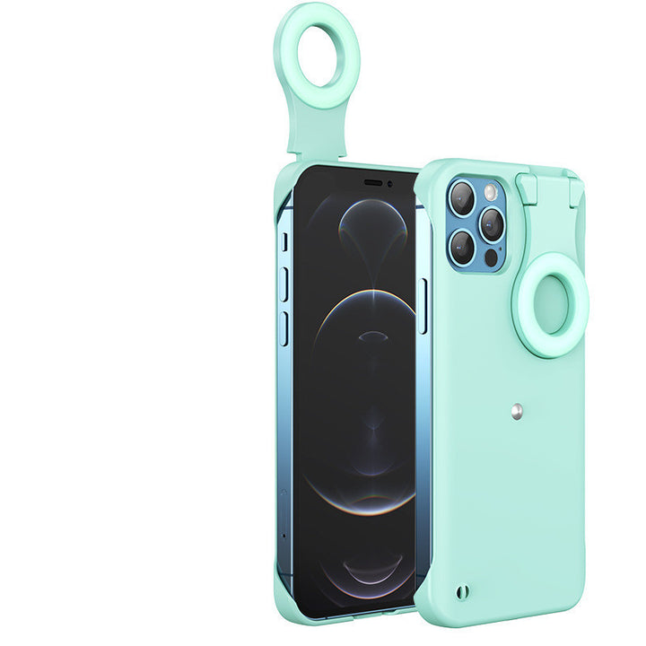 Kompatibel med Fill Light Selfie Beauty Ring Phone Case Stable Shell Perfekt Glow Cover Take Photo