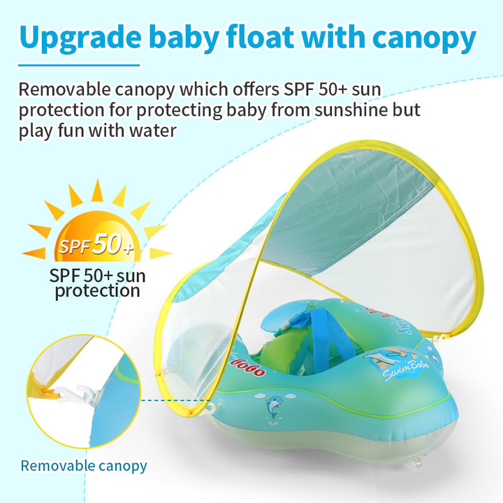 Baby natation flotteur avec canopée infantile infantile anneau flottant enfants accessoires de piscine de natation de baignade jouets d'été