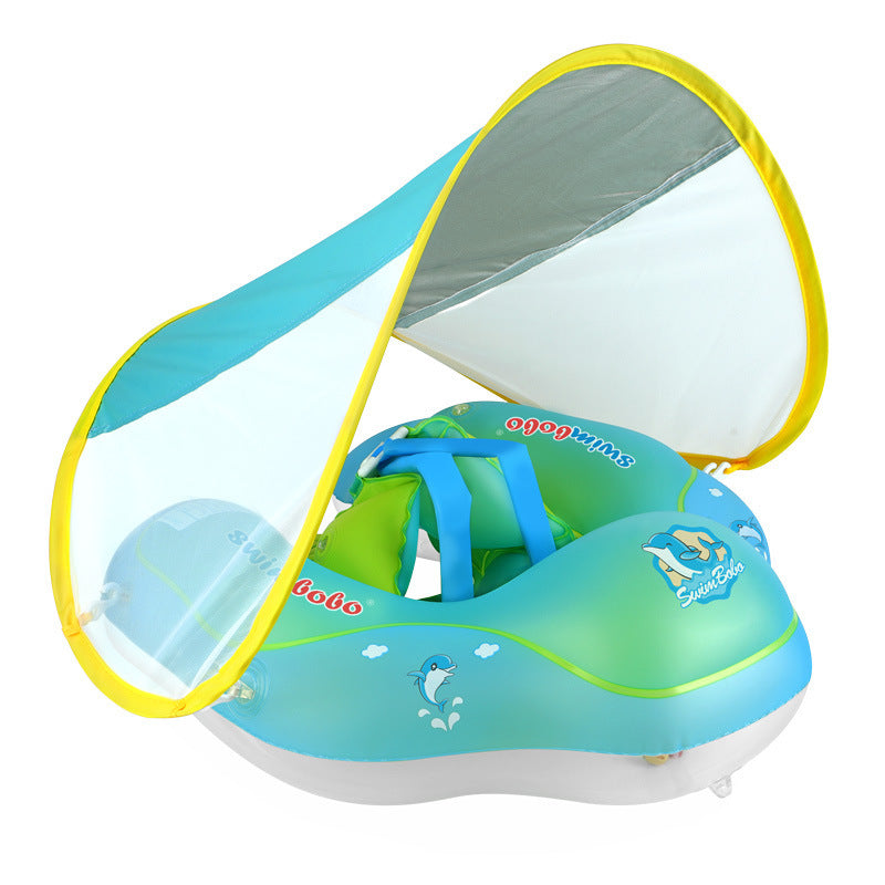 Baby Schwimmschwimmschwimmer mit Baldachin aufblasbarer Schwimmring Kinder Schwimmpool Accessoires Kreis Baden Sommerspielzeuge
