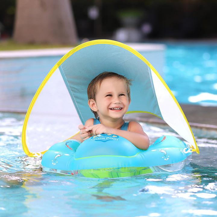 Baby zwemmen zwevend met bladerdak opblaasbare baby drijvende ring kinderen zwembad accessoires Cirkel Baden zomerspeelgoed