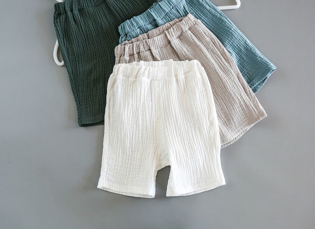 Baby Summer Cotton Soft Set Kinderen korte mouw shorts tweedelige set kinderkleding katoen en linnen kinderkleding jongens