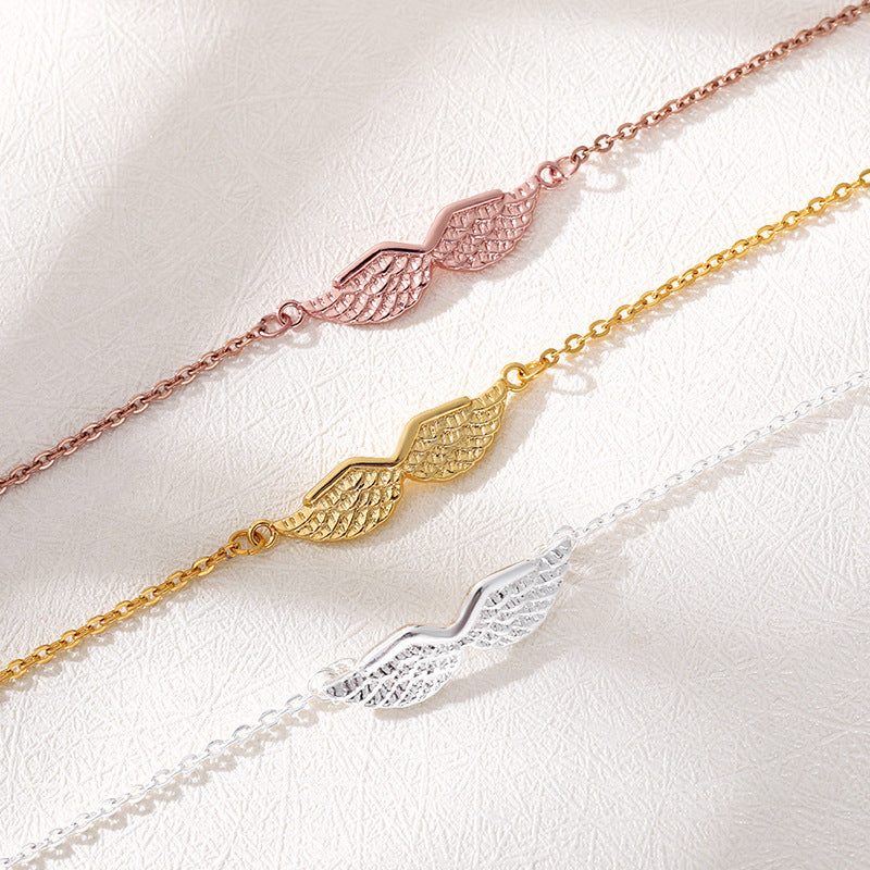 Gold Angel Wing Charm Bracelet armband Women