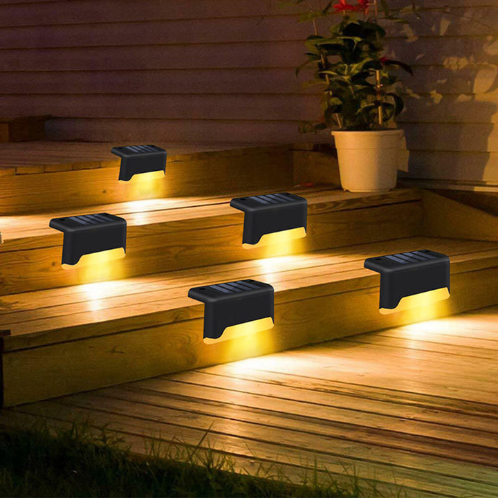 Ny oppgradering vanntett LED Solar Fence Lamp Solar Deck Lights Solar Step Light Outdoor For Patio Stairs Garden Pathway Step Yard
