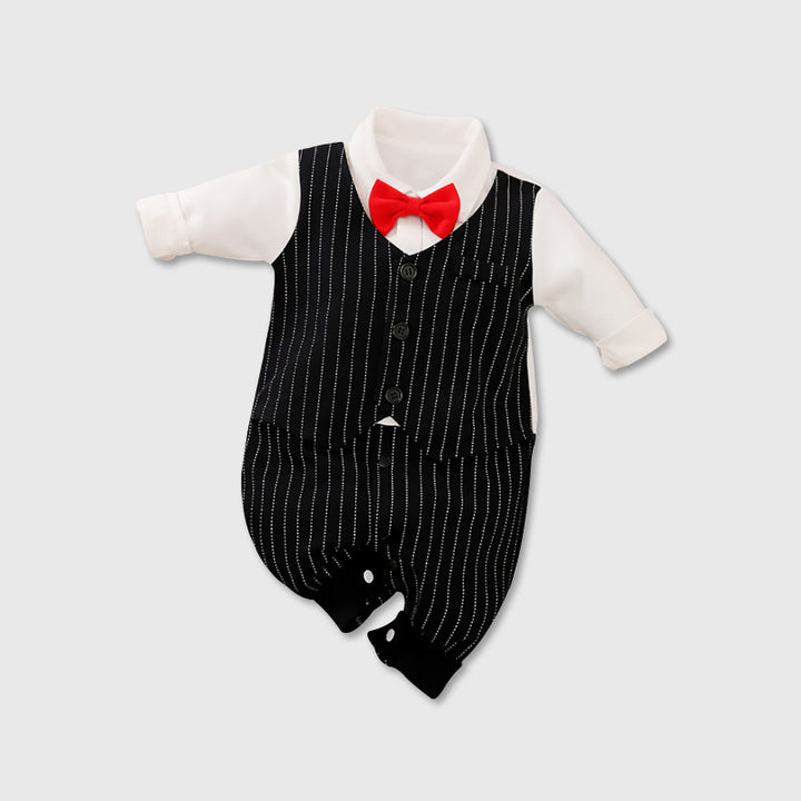 Baby Jumpsuit Spring and Autumn Models Foreign Trade Gentleman Baby Clothes Long-Peided Baby Clothes Baby Clothes