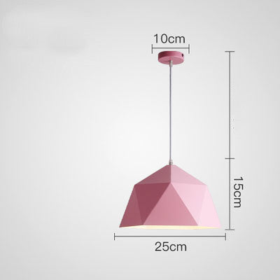 Géométrie colorée petite petite lampes suspendues