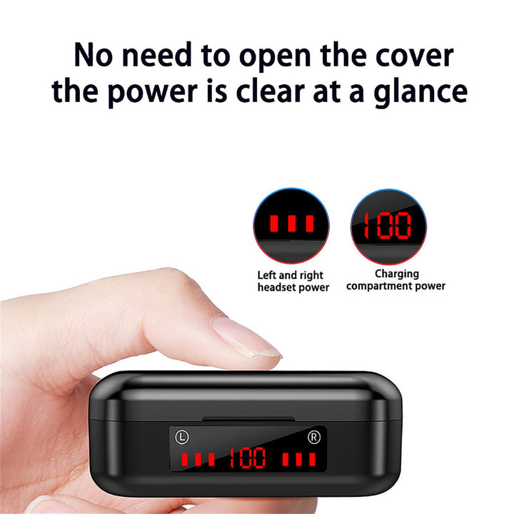 Casque Bluetooth sans fil Mini binaurale transversale TWS Battery Affichage 5.0