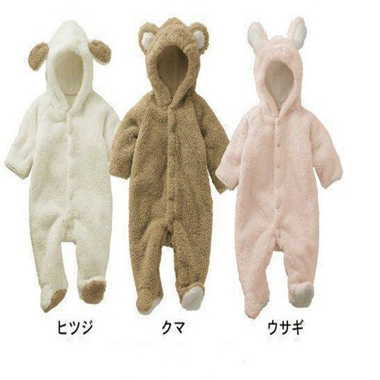 Baby Bear Animal Romper, Baby One-piece Quilted Autumn And Winter Children