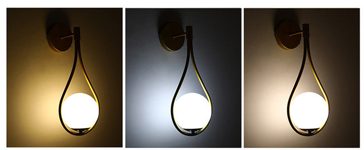 Lámpara de pared LED de cama nórdica Lámpara de pared Golden Iluminación para el hogar