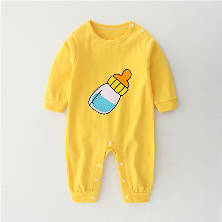 Baby Jumpsuit Spring And Autumn Cotton Baby Romper Romper Long-Sleeved Thin Spring Baby Clothes Bag Fart Clothes Spring Clothes
