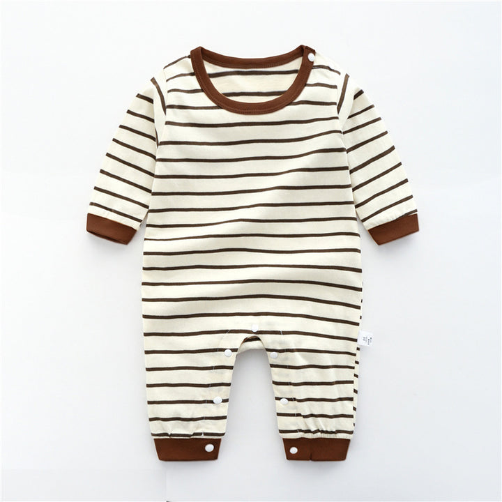 Baby Jumpsuit Spring And Autumn Cotton Baby Romper Romper Long-Sleeved Thin Spring Baby Clothes Bag Fart Clothes Spring Clothes