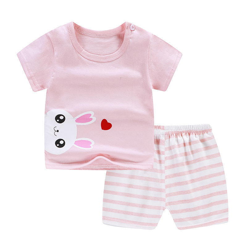 Yaz Bebek Yenidoğan Erkek Bebek Giysileri Çocuk Giysileri Kızlar İçin Set Çocuklar T-Shirt Şort 2 adet kıyafetler pamuklu gündelik kıyafetler