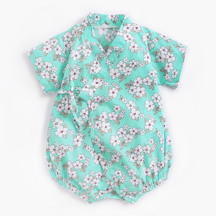 Babyklær sommer baby onesies blomster stropp retro japansk yukata bag fart klær