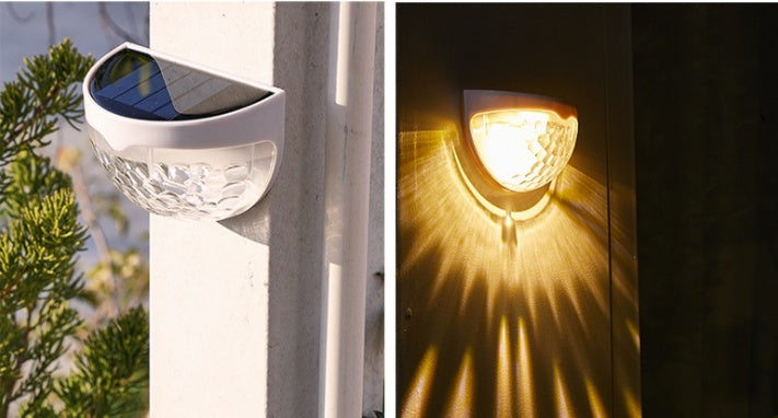 LED Solar Outdoor Garden Decoratie Nieuwe trap Licht Zonnelicht en schaduw Night Light Solar Wall Light