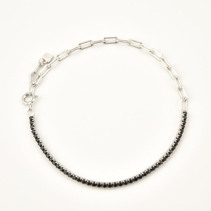 Kvinnors mode sterling silver temperamentsfull inlagd halv sten flerfärgad armband
