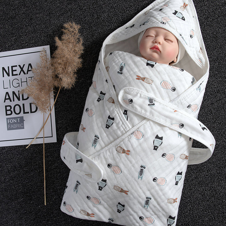 Памучно бебешко одеяло бебешко одеяло замахна с кърпа