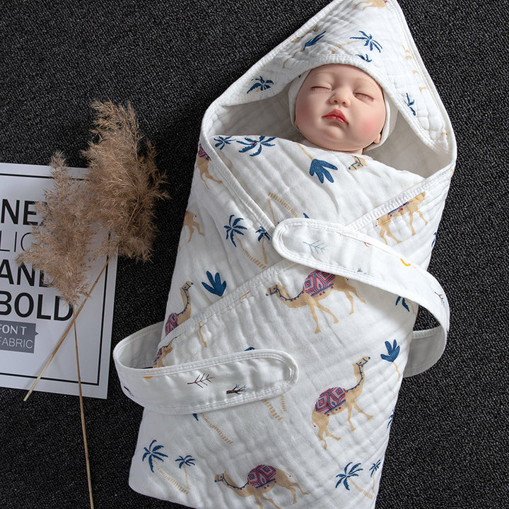 Памучно бебешко одеяло бебешко одеяло замахна с кърпа