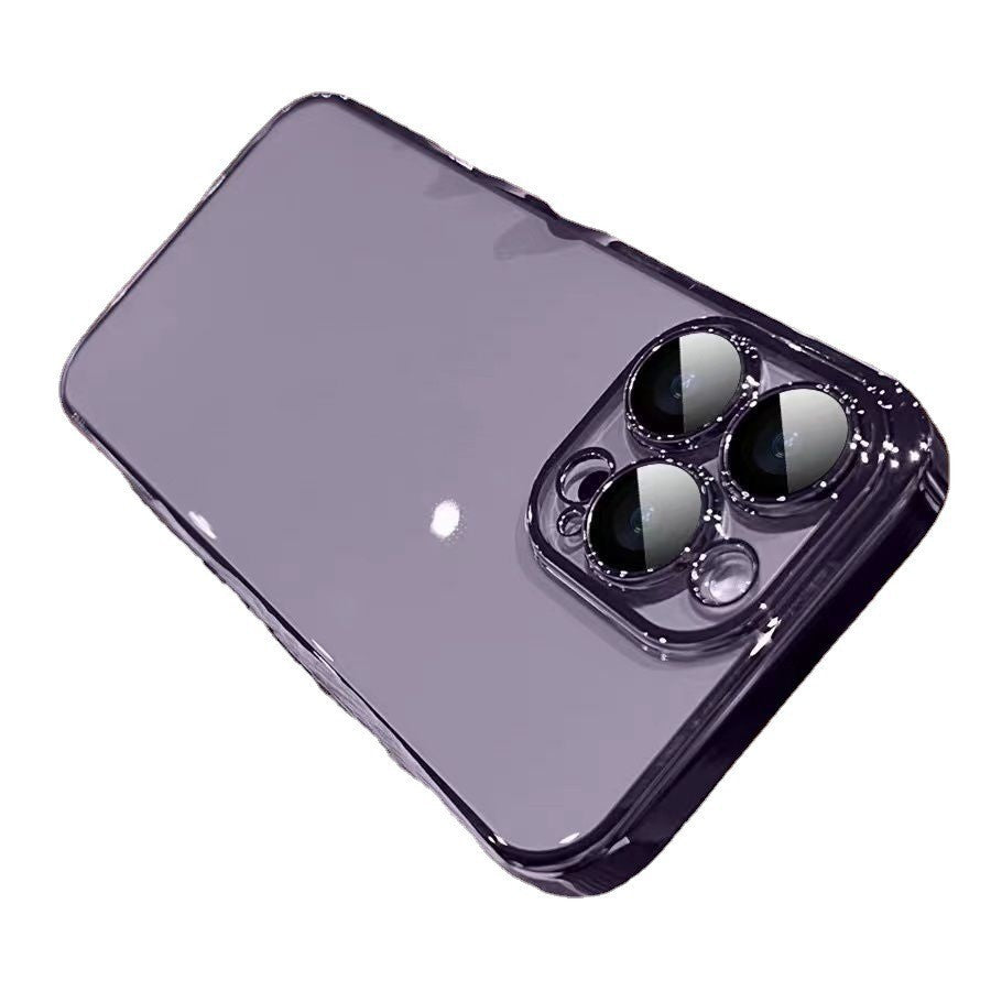 Cristal Adecuado Case de teléfono duro transparente Simple Protective Cover