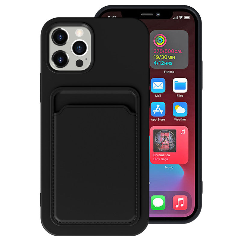 Compatible with Apple, Cross Border Suitable For Iphone12 Integrated Frosted Card Case Mobile Phone Shell Xr 11Tpu Card Soft Shell Spot E-Commerce