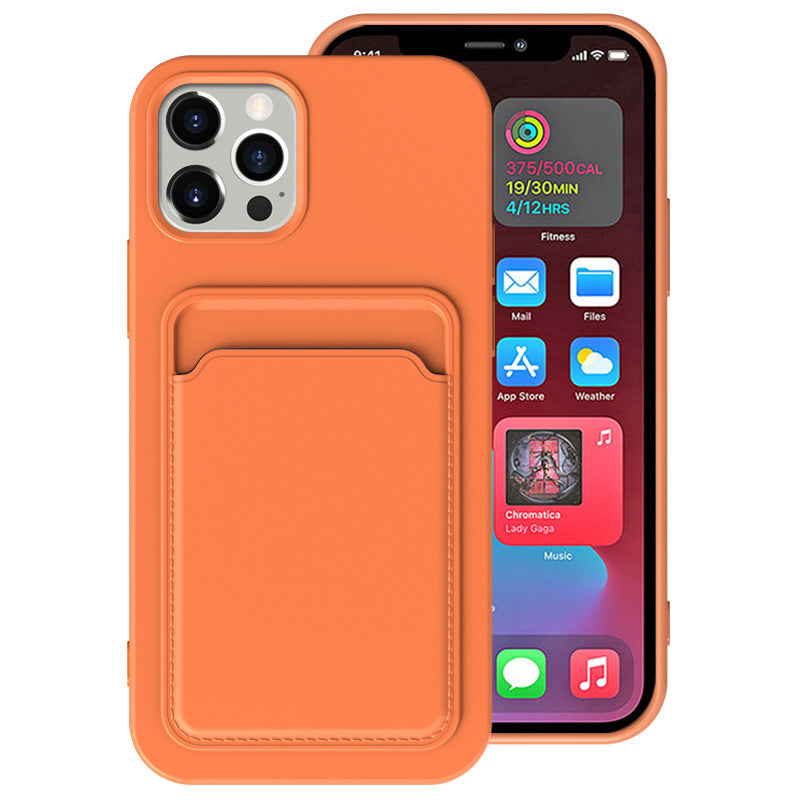 Compatibel met Apple, Cross Border geschikt voor iPhone12 Integrated Frosted Card Case Mobile Phone Shell XR 11TPU Card Soft Shell Spot e-commerce