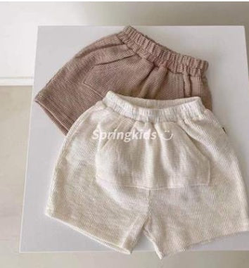 Kinderkleding T-shirt Zomerkleding Solid kleuren Triangle Zak Scheiding Baby Romper-losse korte mouwen Casual kinderbroek