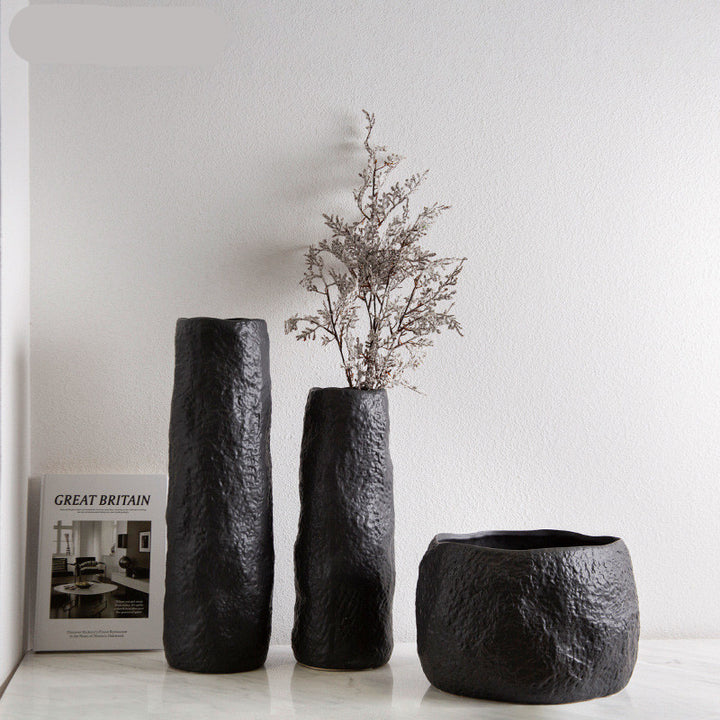 Простая северная керамическая творческая натуральная ваза ручной работы