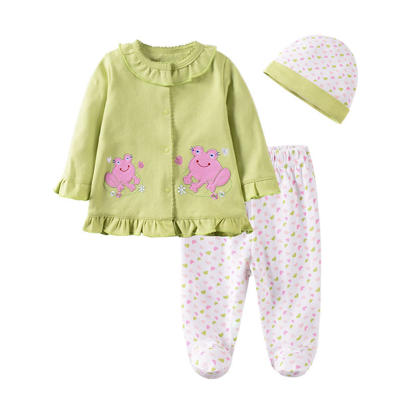 Vårens söta babykläder mode baby kostym
