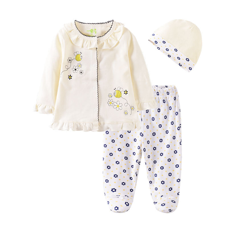 Пролетен сладък бебешки дрехи модни бебешки костюм