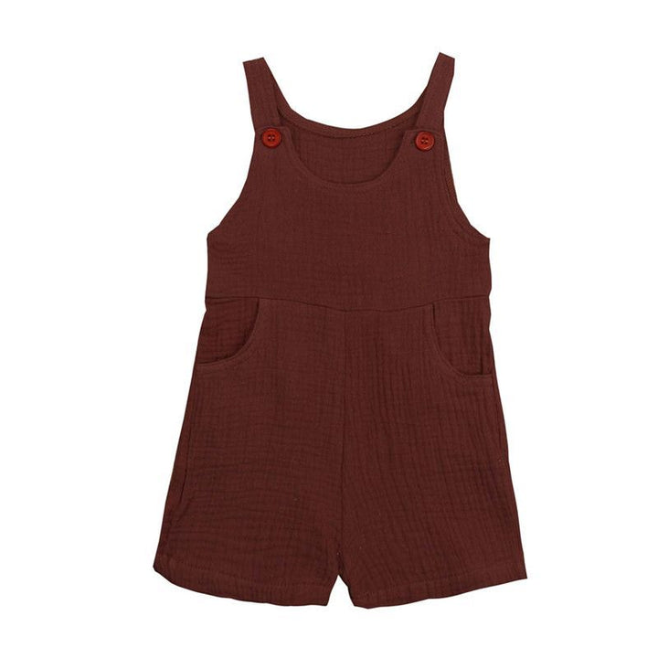 New Summer Toddler Overalls Baby Suspender Pants Solid Baby