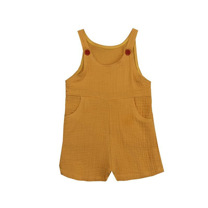 Nieuwe zomer peuter overalls baby Suspender broek Solid Baby