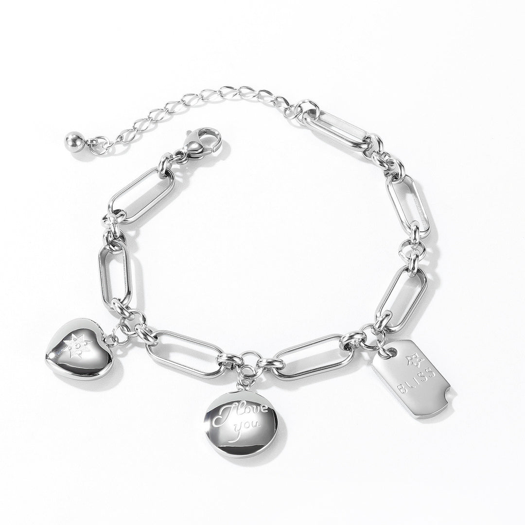 Love Square Brand Titanium Steel Bracelet Female Trendy Jewelry