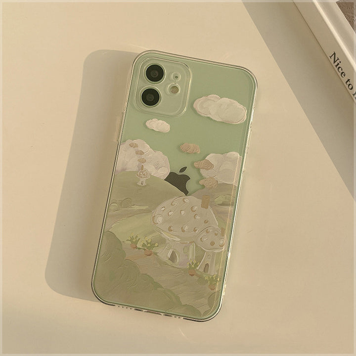 Compatible with Apple , Oil Painting Mobile Phone Case All Inclusive