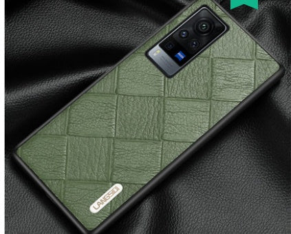 Suitable For Vivox60 Mobile Phone Case New Luxury X60Pro Ten High-End Anti-Drop X60Pro High-End Business X50 Handmade X50Pro All-Inclusive Cowhide Leather Men And Women Mobile Phone Protective H