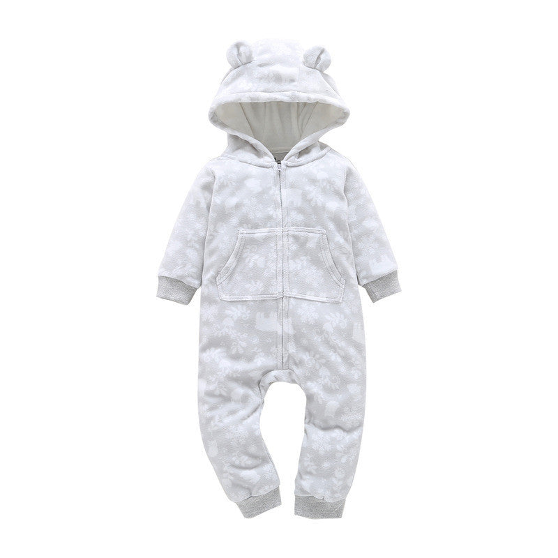 Romper uzun kollu kutuplu polar bebek kıyafetleri romper